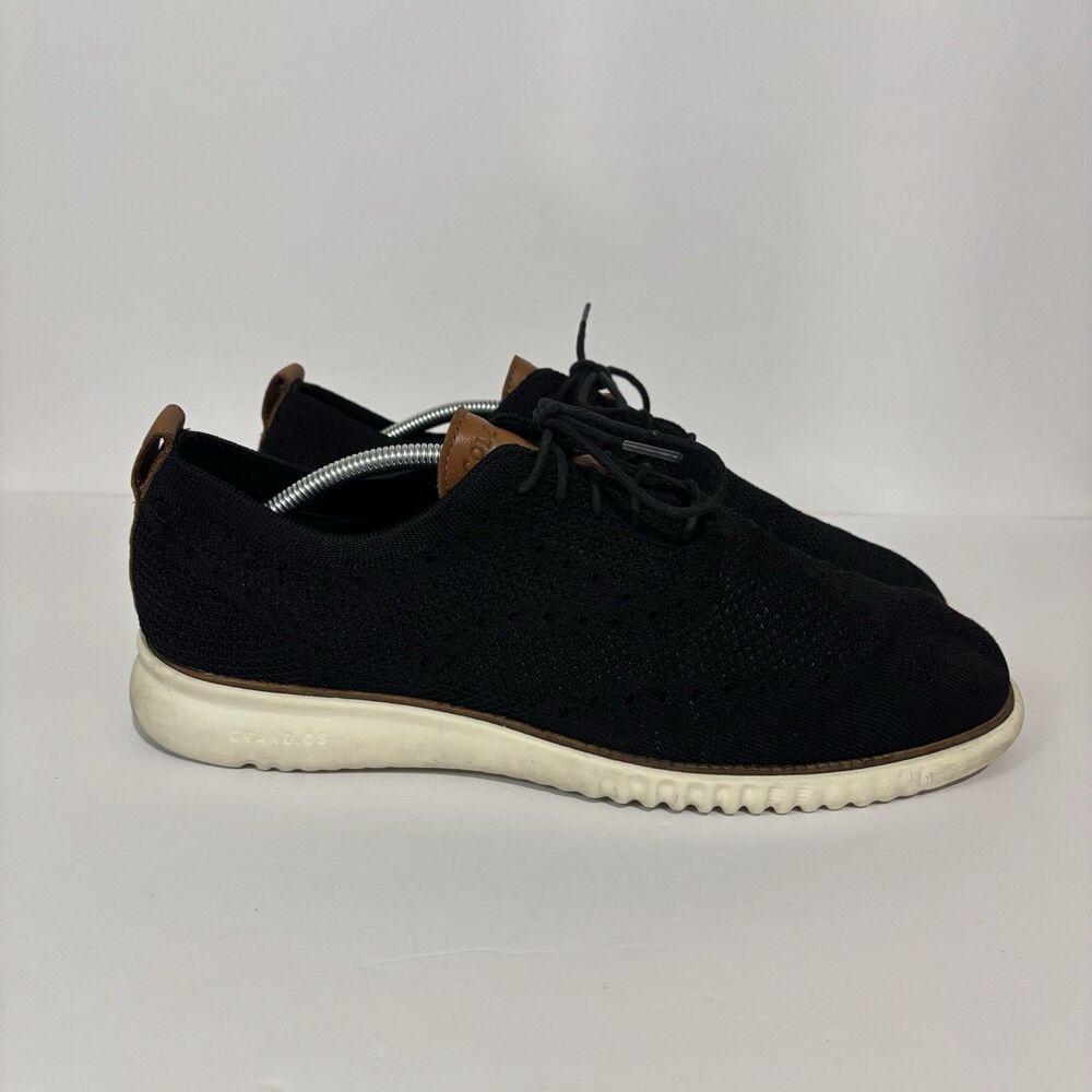 Cole Haan Zerogrand Stitchlite Mens Size 11.5 Black White Casual Oxford Shoes